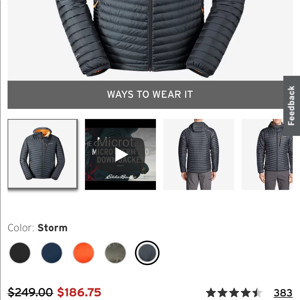 Kids Size 14-16 Eddie Bower Puffer Jacket in Storm Colorway